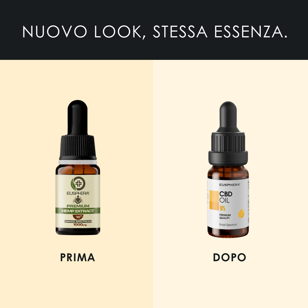 Eusphera CBD OIL 10% - Olio CBD naturale per un supporto in caso di stress e sonno irregolare