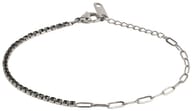 ATELIER 149 BRACCIALE SEMI TENNIS PIETRE NERE