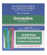 SOMATOLINE SKIN EXPERT BODY ADVANCED 1 DRENA GIORNO 28 STICK + 1 SLIM NOTTE 28 STICK SENZA GLUTINE SENZA LATTOSIO