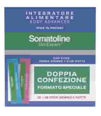 SOMATOLINE SKIN EXPERT BODY ADVANCED 1 DRENA GIORNO 28 STICK + 1 SLIM NOTTE 28 STICK SENZA GLUTINE SENZA LATTOSIO