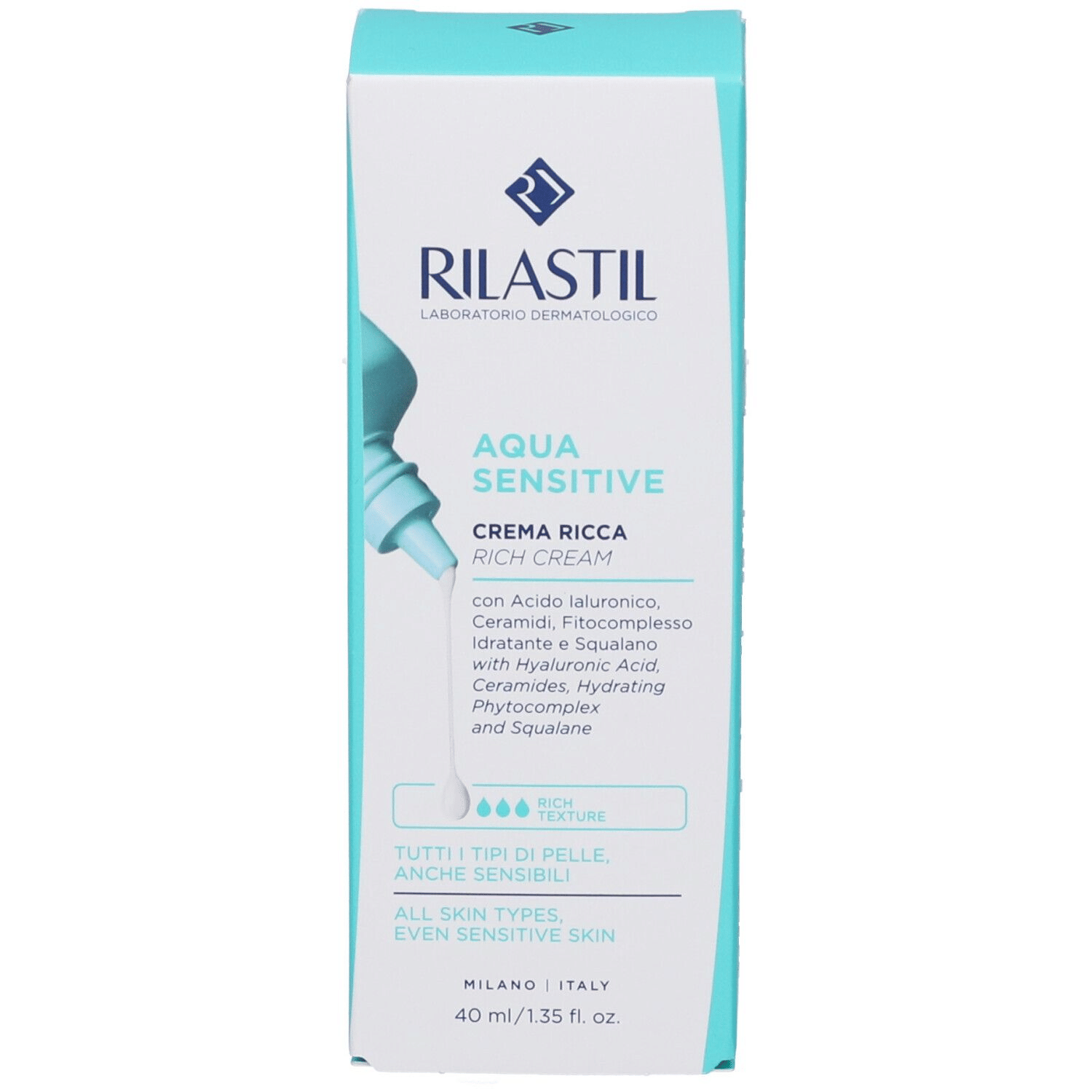 RILASTIL AQUA SENSITIVE CREMA RICCA 40 ML