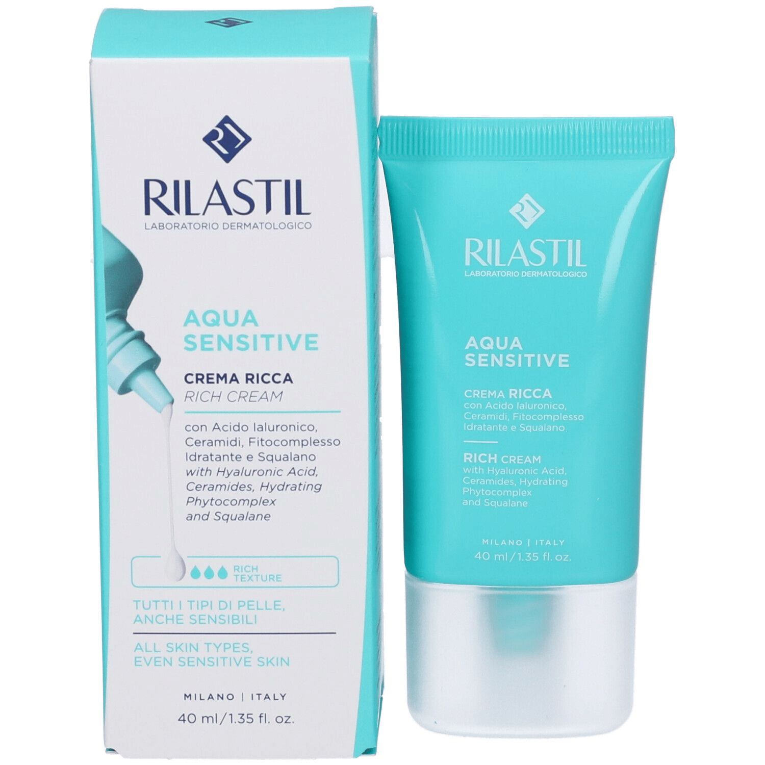 RILASTIL AQUA SENSITIVE CREMA RICCA 40 ML