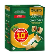 GIUSTO SENZA GLUTINE CHOCOPAF CEREALI CON CREMA ALLA NOCCIOLA 250 G PROMO -10%