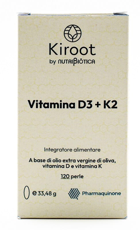KIROOT BY NUTRIBIOTICA VITAMINA D3+K2 120 PERLE SENZA GLUTINE SENZA LATTOSIO