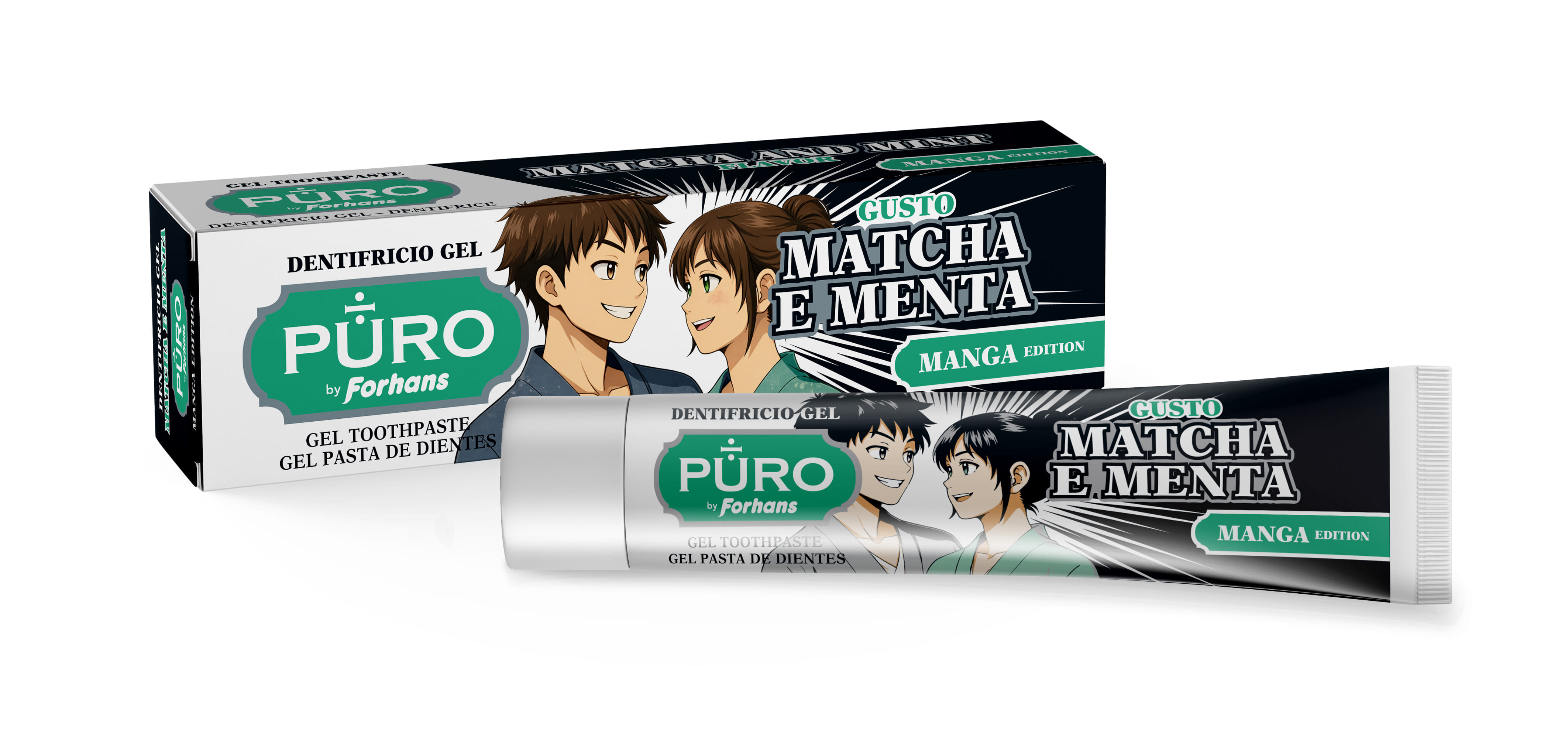 PURO FORHANS DENTIFRICIO GEL MANGA MATCHA MENTA 75 ML