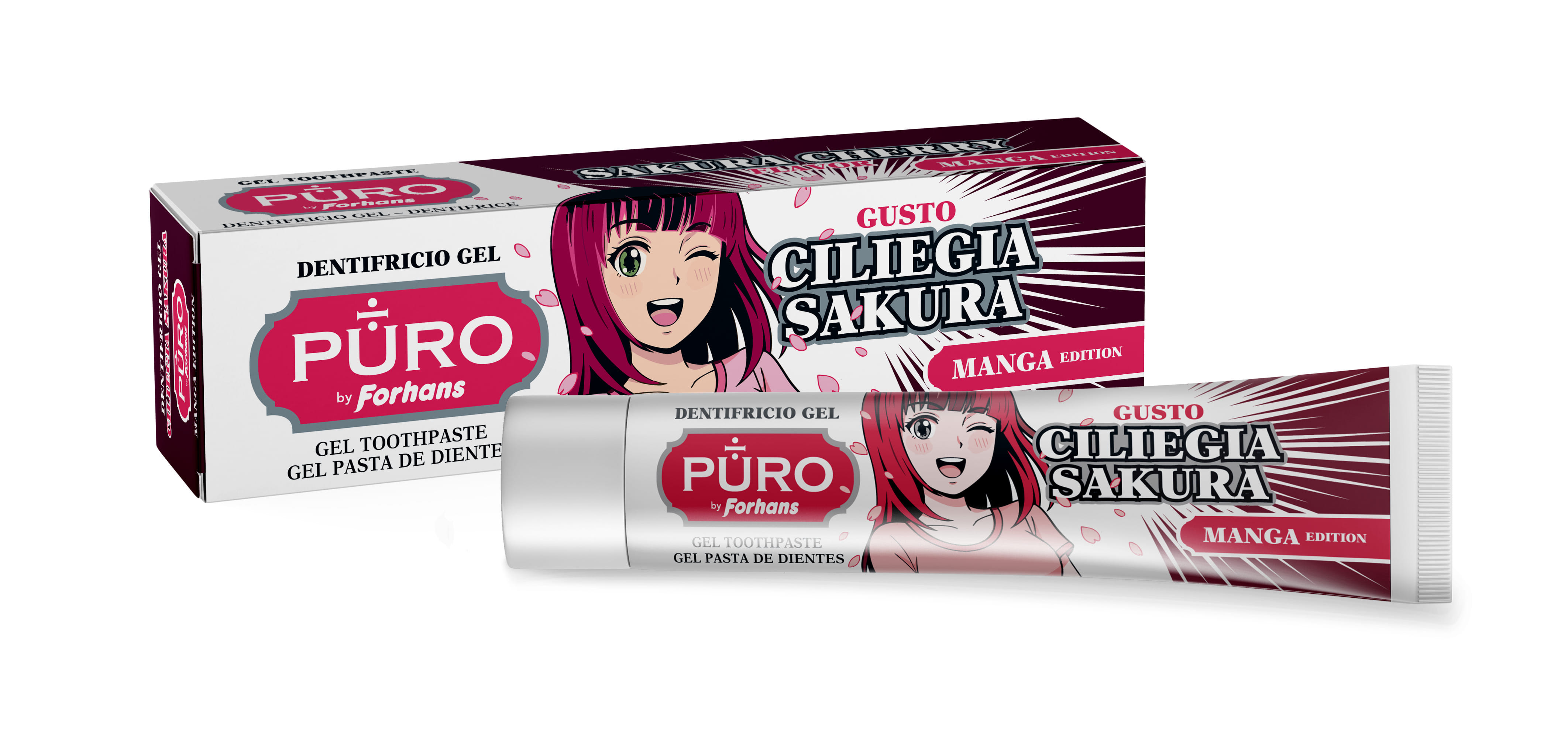 PURO FORHANS DENTIFRICIO GEL MANGA CILIEGIA SAKURA 75 ML