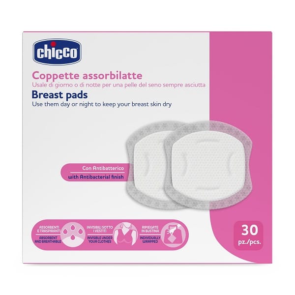 CHICCO COPPETTE ASSORBILATTE 30 PEZZI 2026