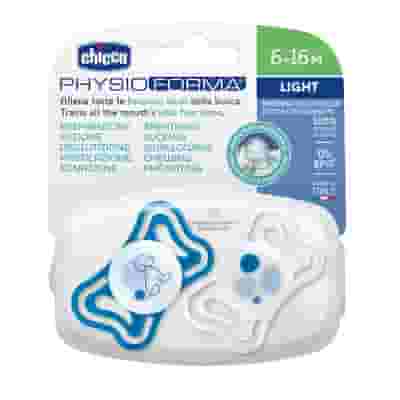 CHICCO SUCCHIETTO LIGHT BLU SILICONE 6-16M 2 PEZZI