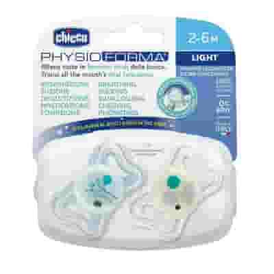 CHICCO SUCCHIETTO LIGHT LUMI SILICONE 2-6M 2 PEZZI
