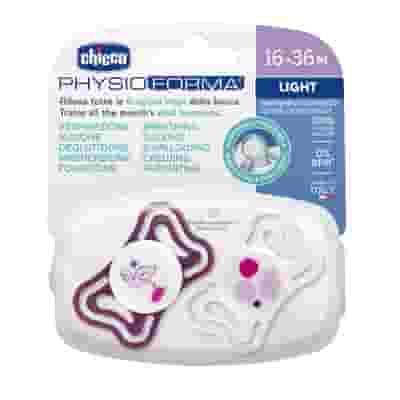 CHICCO SUCCHIETTO LIGHT ROSA SILICONE 16-36M 2 PEZZI