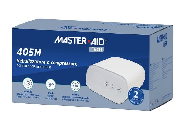 MASTER-AID TECH 405M DUAL PUMP NEBULIZZATORE A COMPRESSIONE PER AEROSOL