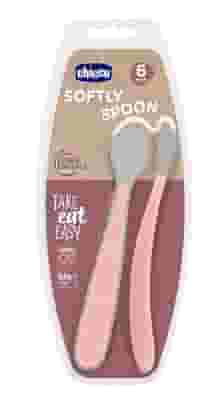 CHICCO CUCCHIAIO IN SILICONE DOPPIO ROSA 6M+