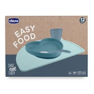 CHICCO EASY FOOD SET PAPPA SILICONE AZZURRO 12M+