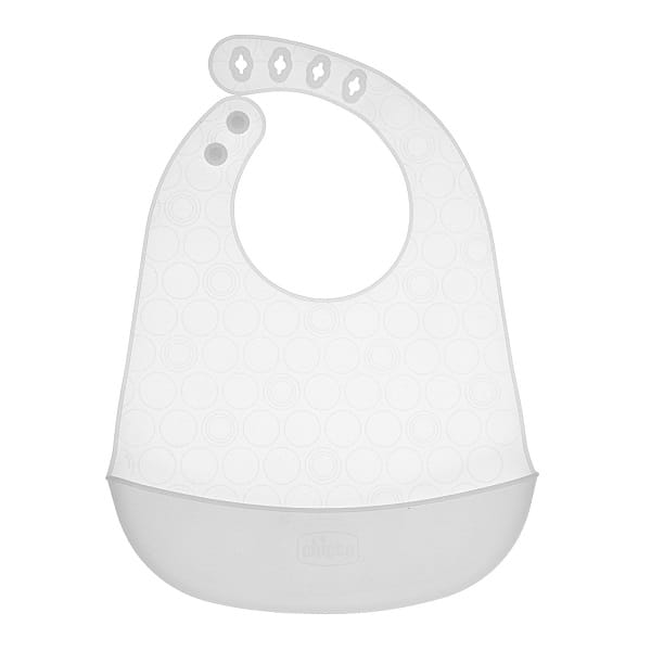 CHICCO EASY ROLL BIB BAVAGLINO IN SILICONE CON TASCA NEUTRO