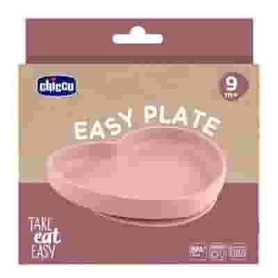 CHICCO PIATTO CUORE IN SILICONE ROSA 9M+
