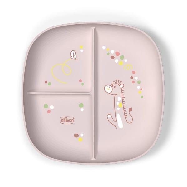CHICCO PIATTO PORZIONATO ROSA 12M+