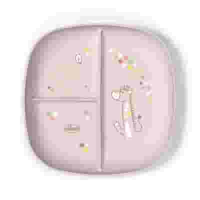 CHICCO PIATTO PORZIONATO ROSA 12M+