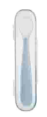 CHICCO SOFTLY SPOON CUCCHIAIO MORBIDO IN SILICONE GRIGIO 6M+ CON CUSTODIA