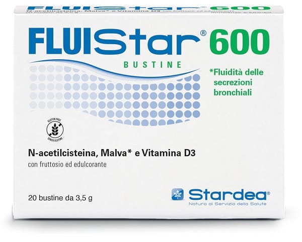 FLUISTAR 600 20 BUSTINE DA 3,5 G CON FRUTTOSIO ED EDULCORANTE SENZA GLUTINE