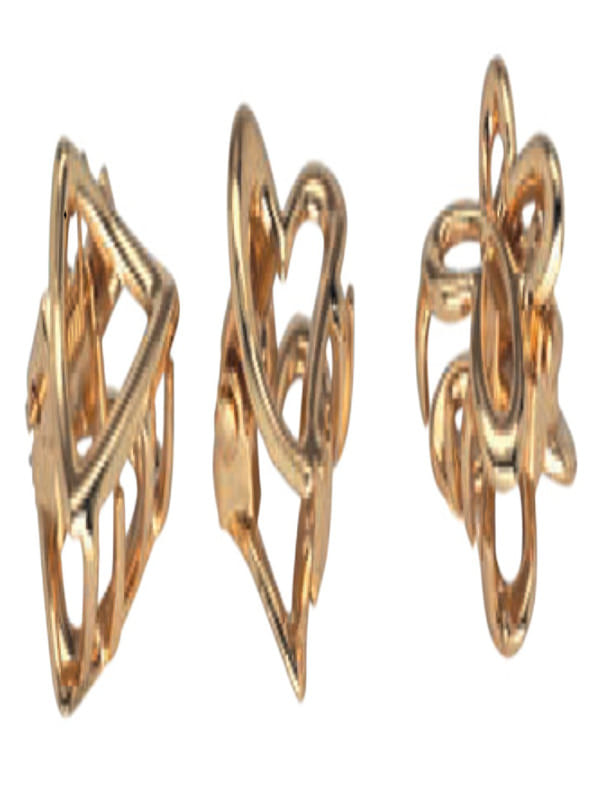 BJC008 PINZE CAPELLI MINI GOLD 2 PEZZI
