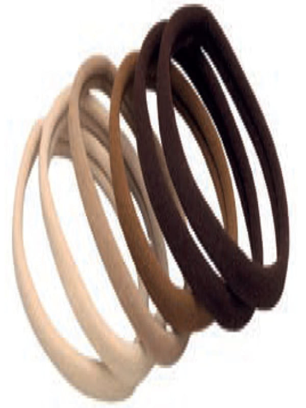 BJC019 ELASTICI CAPELLI NEUTRI 6 PEZZI