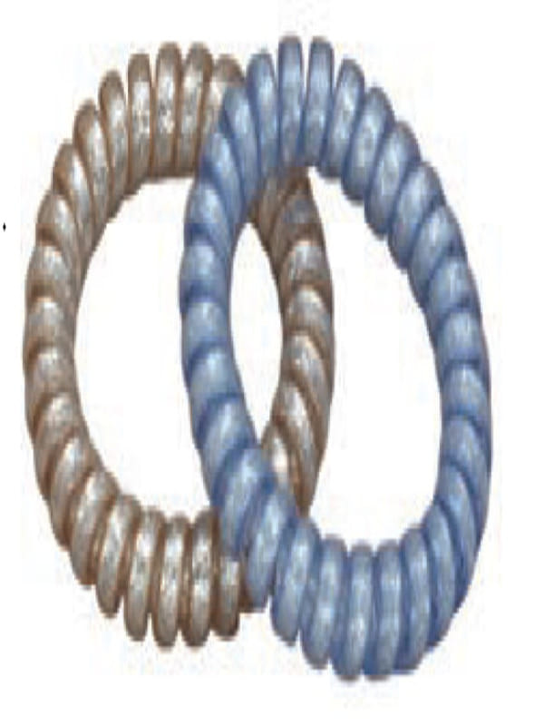 BJC027 ELASTICI CAPELLI MOLLA GLITTER 2 PEZZI