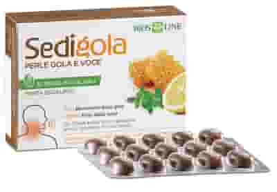 SEDIGOLA PERLE GOLA E VOCE 30 PERLE MASTICABILI MENTA EUCALIPTO SENZA GLUTINE SENZA LATTOSIO
