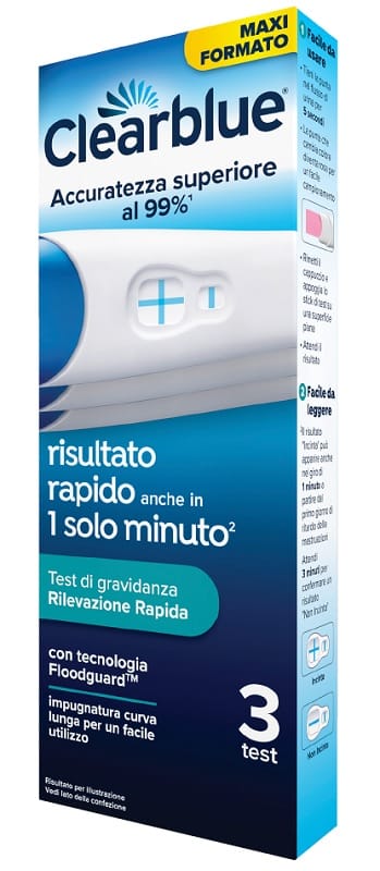 CLEARBLUE TEST GRAVIDANZA RILEVAZIONE RAPIDA 3 PEZZI