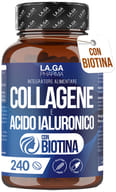 LAGA PHARMA COLLAGENE ACIDO IALURONICO BIOTINA 240 COMPRESSE SENZA GLUTINE E LATTOSIO