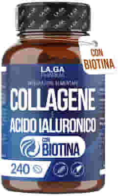 COLLAGENE ACIDO IALURONICO BIOTINA 240 COMPRESSE SENZA GLUTINE E LATTOSIO