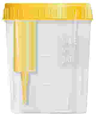 CONTENITORE PER URINE DA 120 ML CON TAPPO A VITE