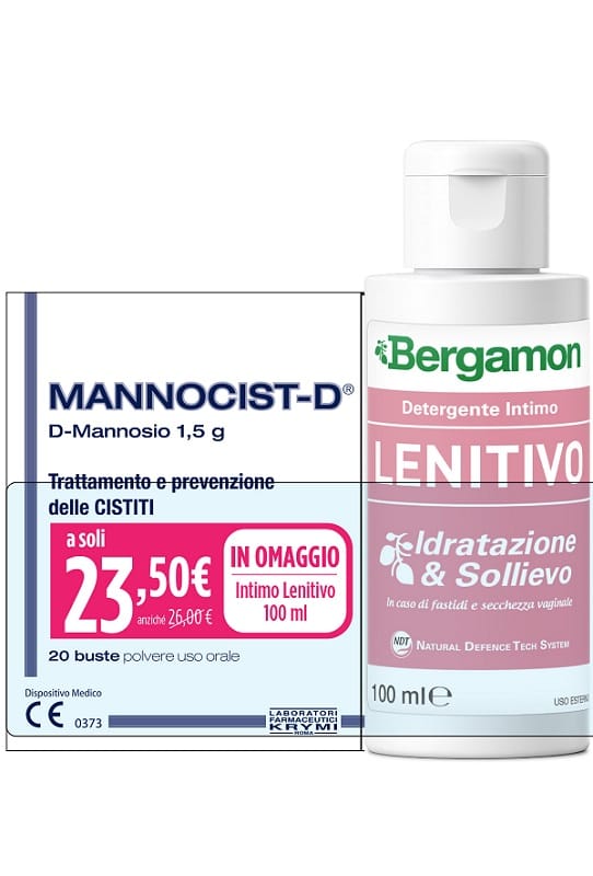 MANNOCIST-D 20 BUSTE TAGLIO PREZZO + BERGAMON DETERGENTE INTIMO LENITIVO 100 ML IN OMAGGIO