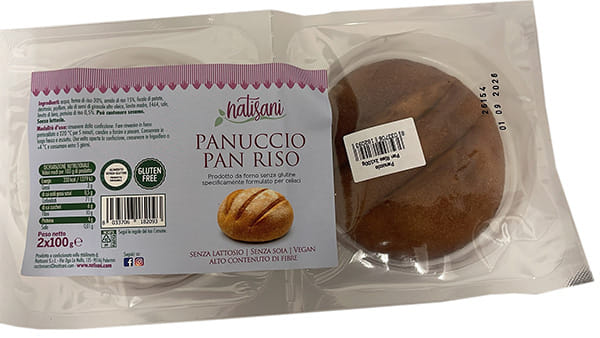 PANUCCIO PAN DI RISO 2 X 100 G SENZA LATTOSIO