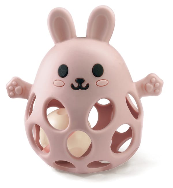 BITE&PLAY BUNNY MASSAGGIAGENGIVE CON SONAGLINO 6M+ PINK SONAGLIO ROSA