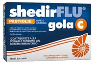 SHEDIRFLU GOLA C ARANCIA 30 PASTIGLIE CON EDULCORANTE SENZA ZUCCHERI SENZA GLUTINE NATURALMENTE PRIVO DI LATTOSIO
