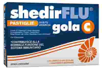 SHEDIRFLU GOLA C ARANCIA 30 PASTIGLIE CON EDULCORANTE SENZA ZUCCHERI SENZA GLUTINE NATURALMENTE PRIVO DI LATTOSIO