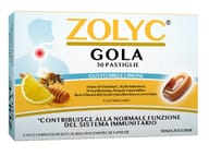 ZOLYC GOLA MIELE LIMONE 30 PASTIGLIE CON EDULCORANTE SENZA ZUCCHERI SENZA GLUTINE NATURALMENTE PRIVO DI LATTOSIO