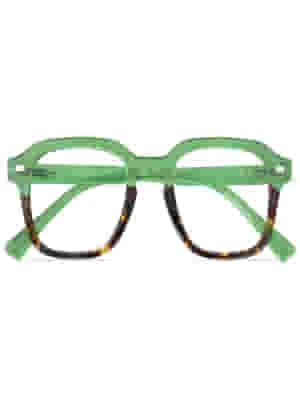 OCCHIALE DA LETTURA PREMONTATO TWINS SILVER PANCAKE VERDE/DEMI +2,00
