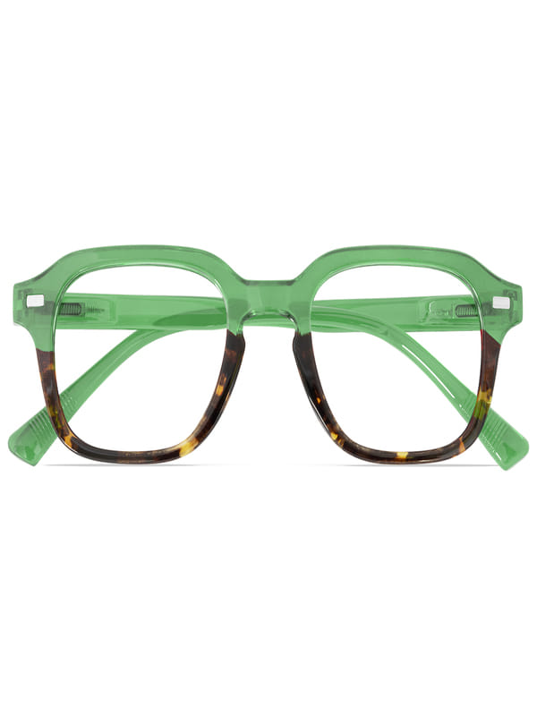 OCCHIALE DA LETTURA PREMONTATO TWINS SILVER PANCAKE VERDE/DEMI +2,50