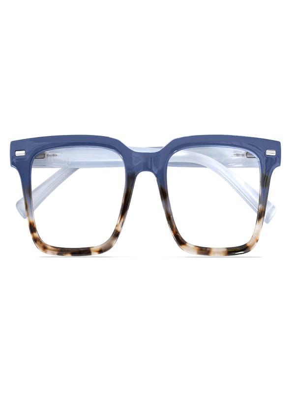 OCCHIALE DA LETTURA PREMONTATO TWINS GOLD PRETZEL BLU/DEMI +2,00