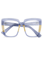 OCCHIALE DA LETTURA PREMONTATO TWINS GOLD MOUSSE AZZURRO/GIALLO +2,50