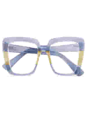 OCCHIALE DA LETTURA PREMONTATO TWINS GOLD MOUSSE AZZURRO/GIALLO +2,50