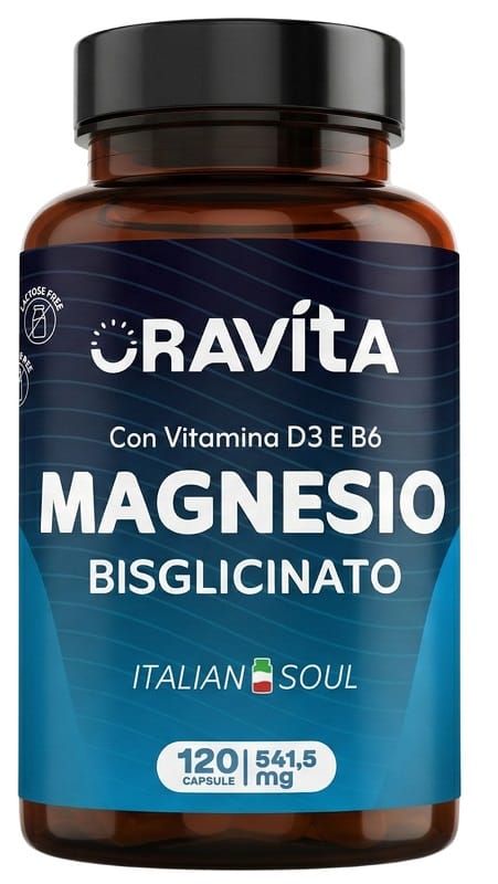 ORAVITA MAGNESIO BISGLICINATO 120 CAPSULE 541,5 MG SENZA GLUTINE SENZA LATTOSIO