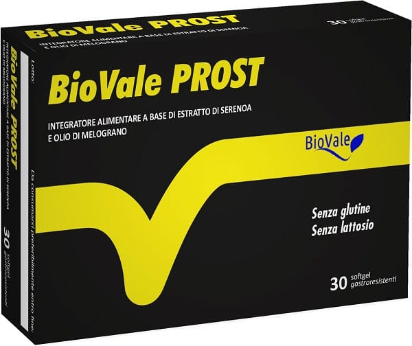 BIOVALE PROST 30 SOFTGEL GASTRORESISTENTI DA 870 MG SENZA GLUTINE SENZA LATTOSIO