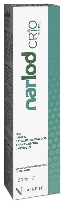 NARLOD CRIO MOUSSE CON ARNICA ARTIGLIO DEL DIAVOLO ANANAS ESCINA E MENTOLO 150 ML