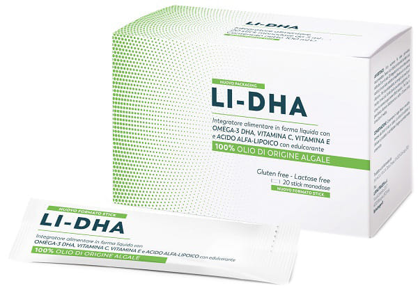 LI DHA 20 STICK PACK DA 5 ML CON EDULCORANTE SENZA GLUTINE E LATTOSIO