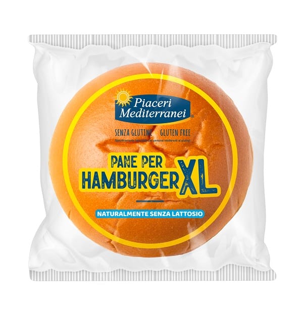 PIACERI MEDITERRANEI PANE PER HAMBURGER XL 110 G NATURALMENTE SENZA LATTOSIO