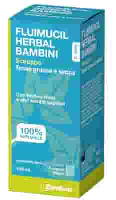 FLUIMUCIL HERBAL BAMBINI SCIROPPO TOSSE GRASSA E SECCA 140 ML AROMA FRAGOLA E MIELE SENZA GLUTINE SENZA LATTOSIO